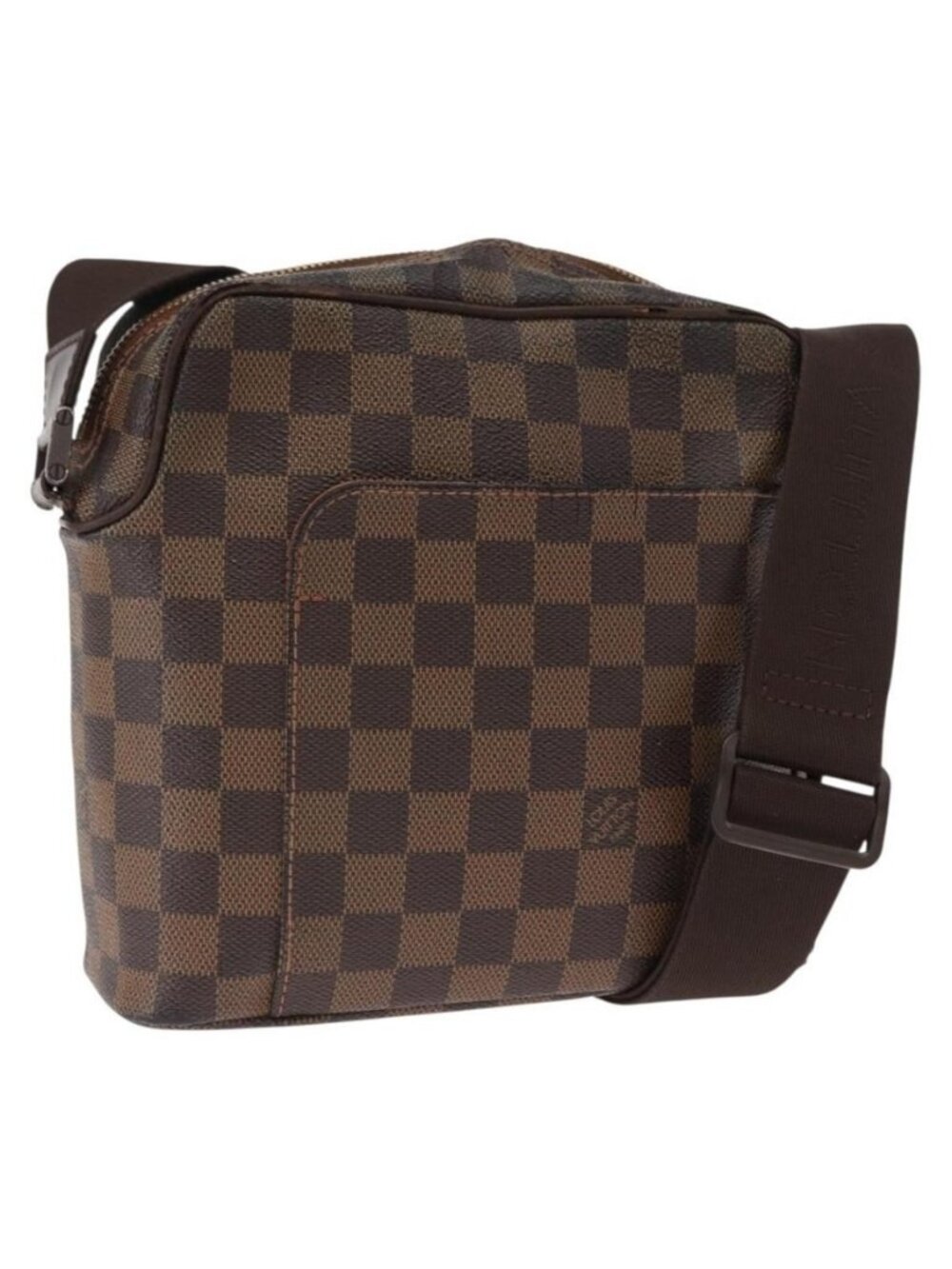 Authentic LOUIS VUITTON Damier Ebene Olaf PM Shoulder Bag N41442 LV